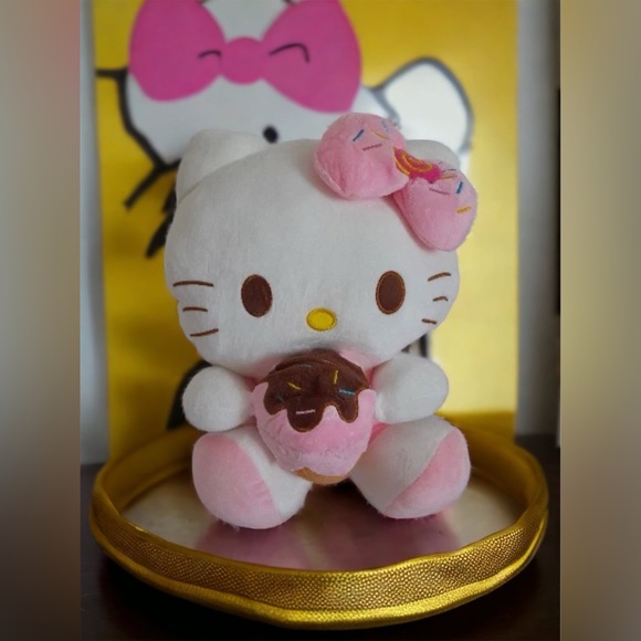 Adorable Kawaii Sanrio Hello Kitty Ice Cream Cone Plush Doll - Stuffed Toy - Picture 8 of 12